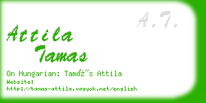 attila tamas business card